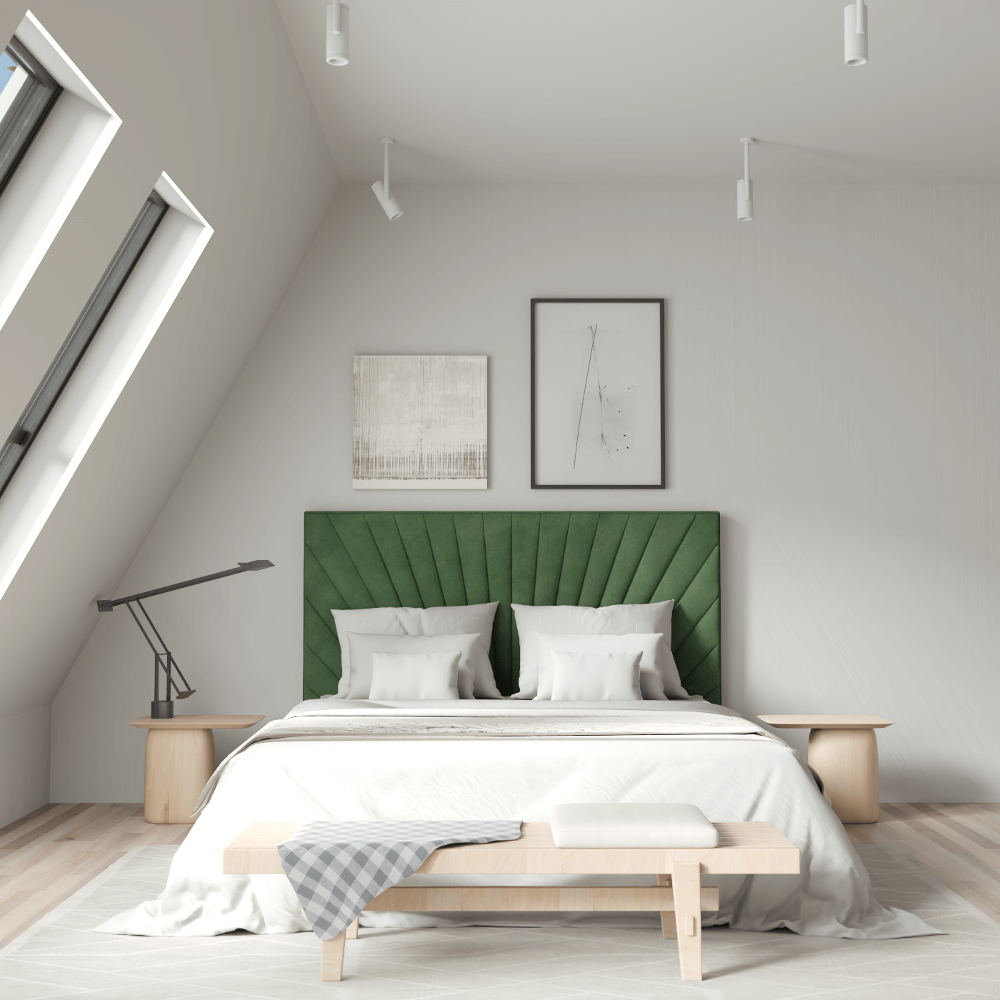 Lucia Bed With High Refined Headboard