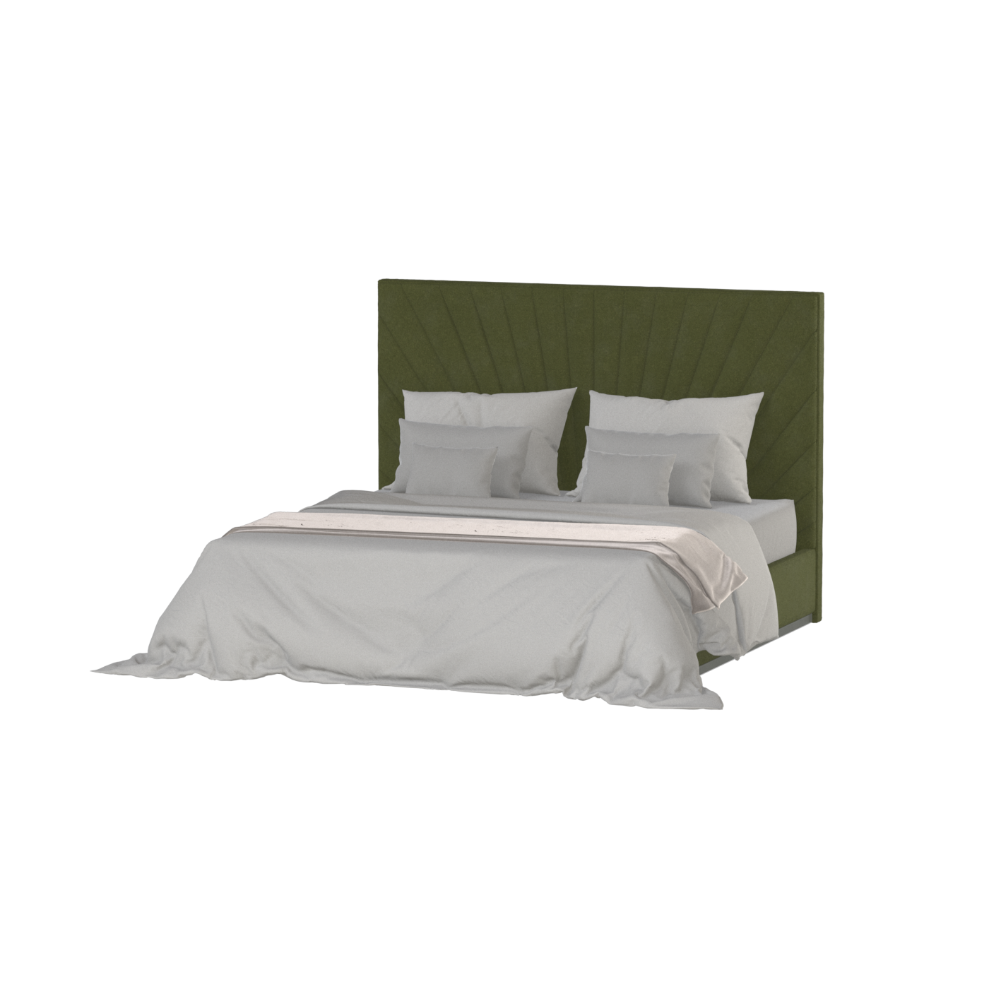 Lucia Bed With High Refined Headboard