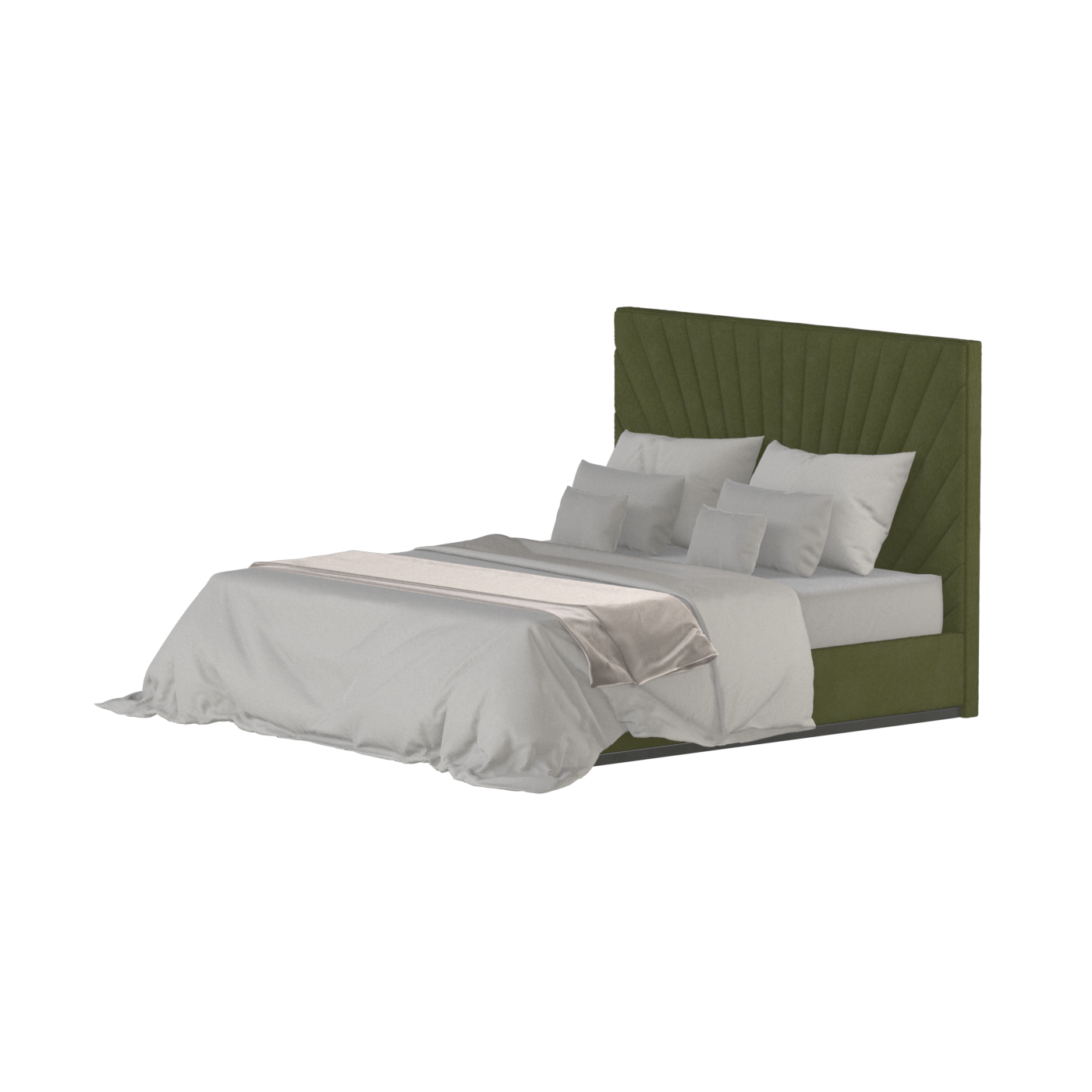 Lucia Bed With High Refined Headboard
