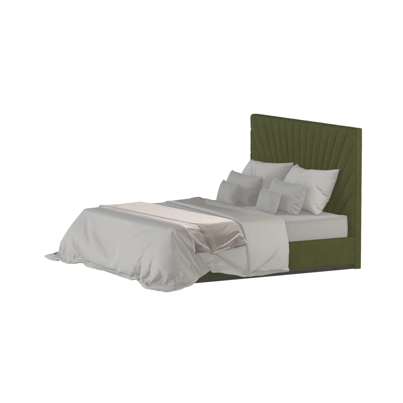 Lucia Bed With High Refined Headboard