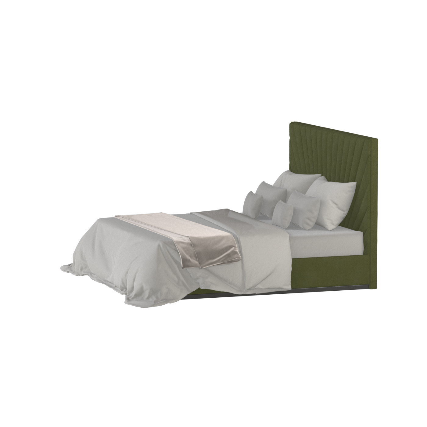 Lucia Bed With High Refined Headboard