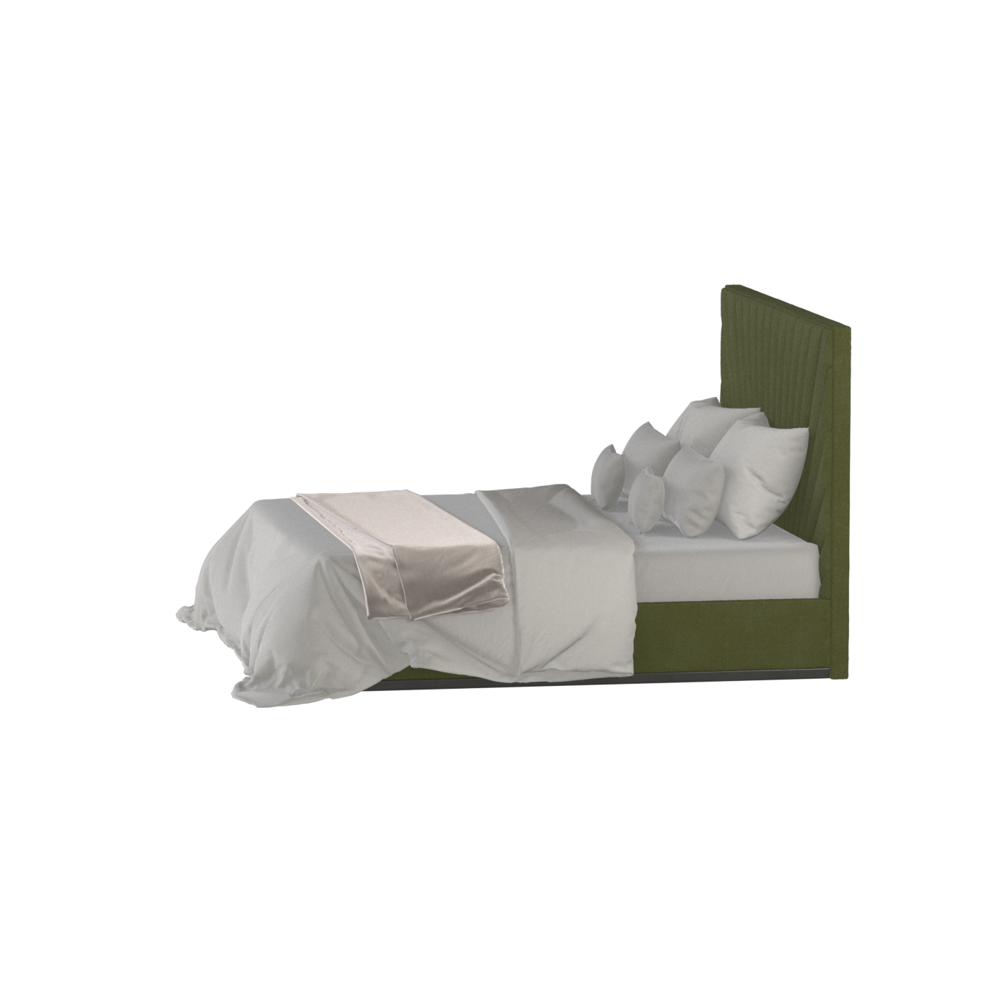Lucia Bed With High Refined Headboard