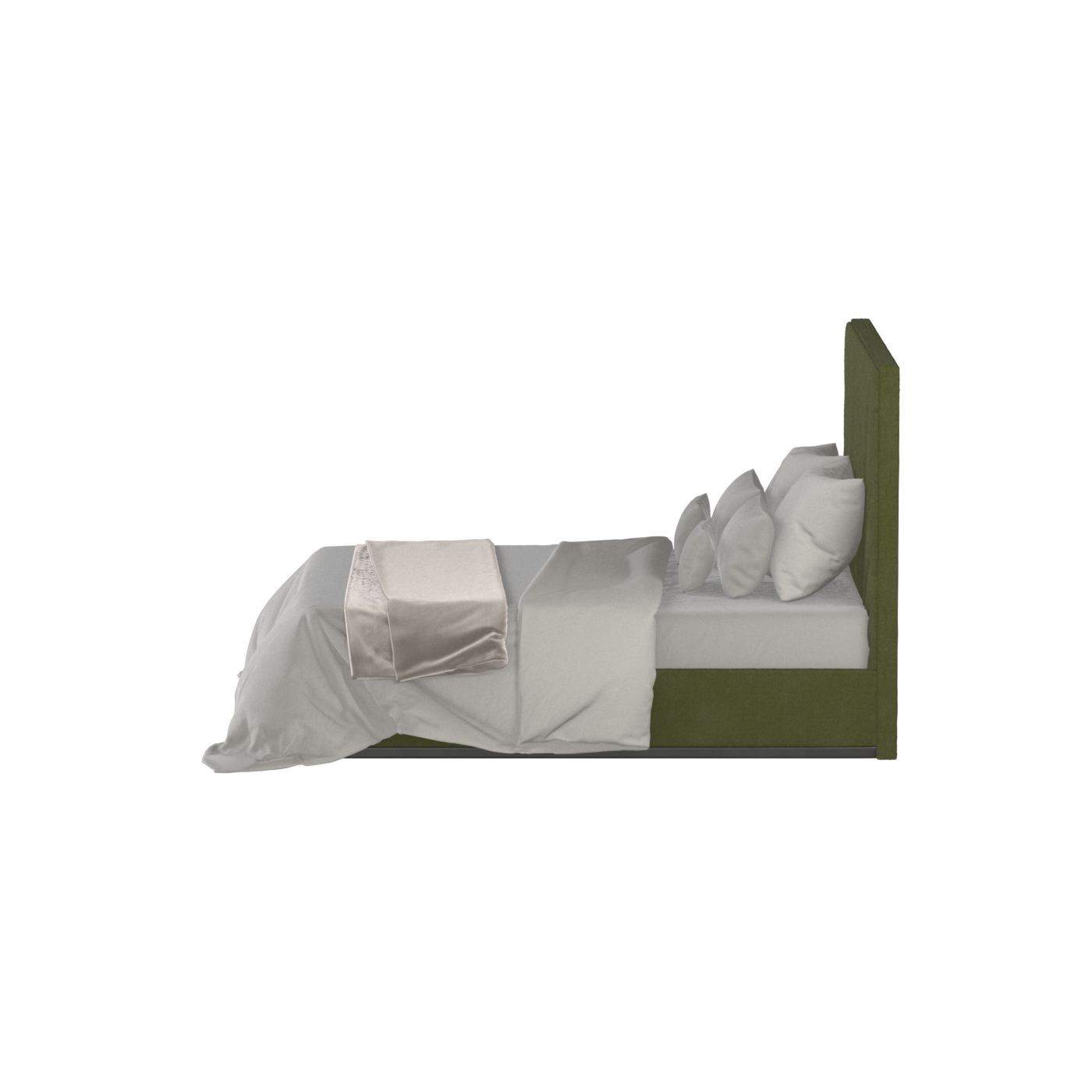 Lucia Bed With High Refined Headboard