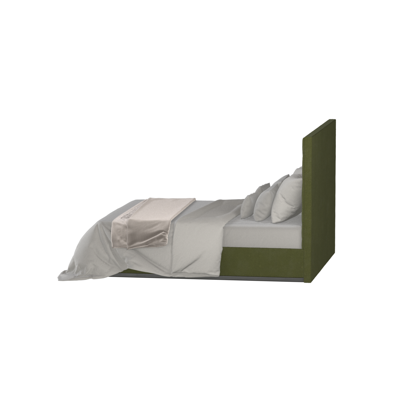 Lucia Bed With High Refined Headboard