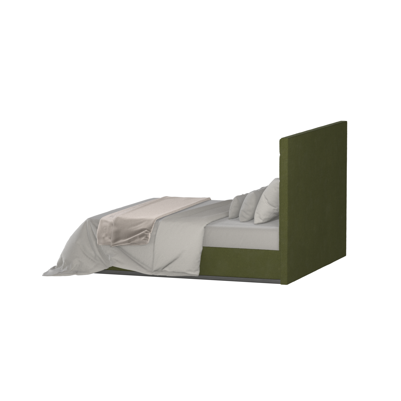 Lucia Bed With High Refined Headboard