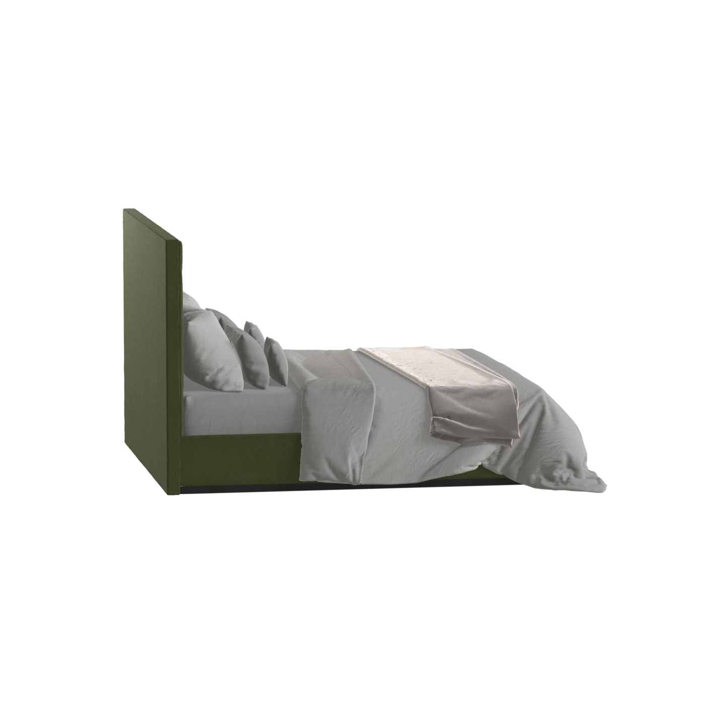 Lucia Bed With High Refined Headboard