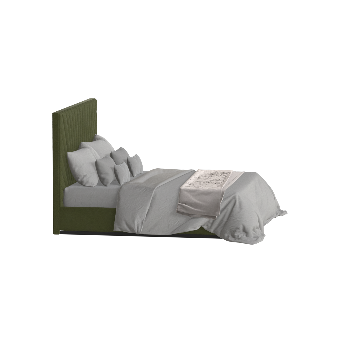 Lucia Bed With High Refined Headboard