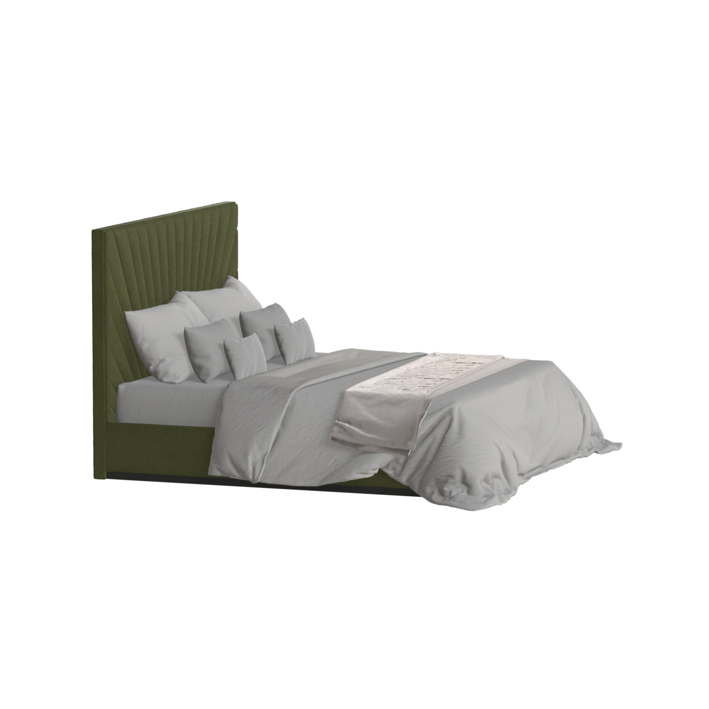Lucia Bed With High Refined Headboard