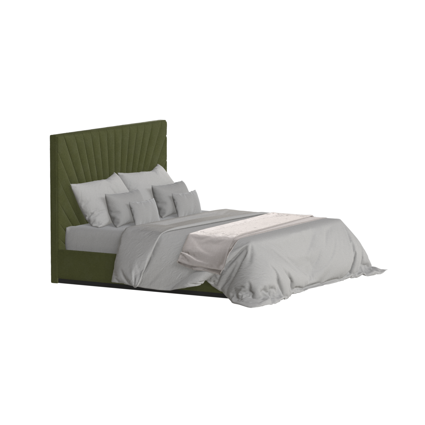 Lucia Bed With High Refined Headboard