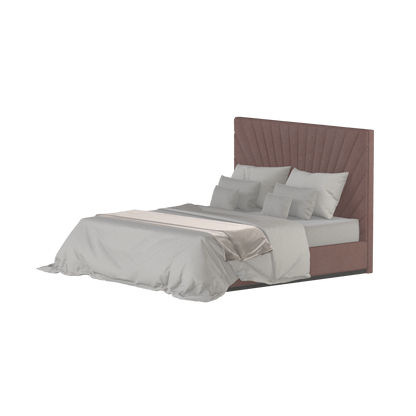 Lucia Bed With High Refined Headboard