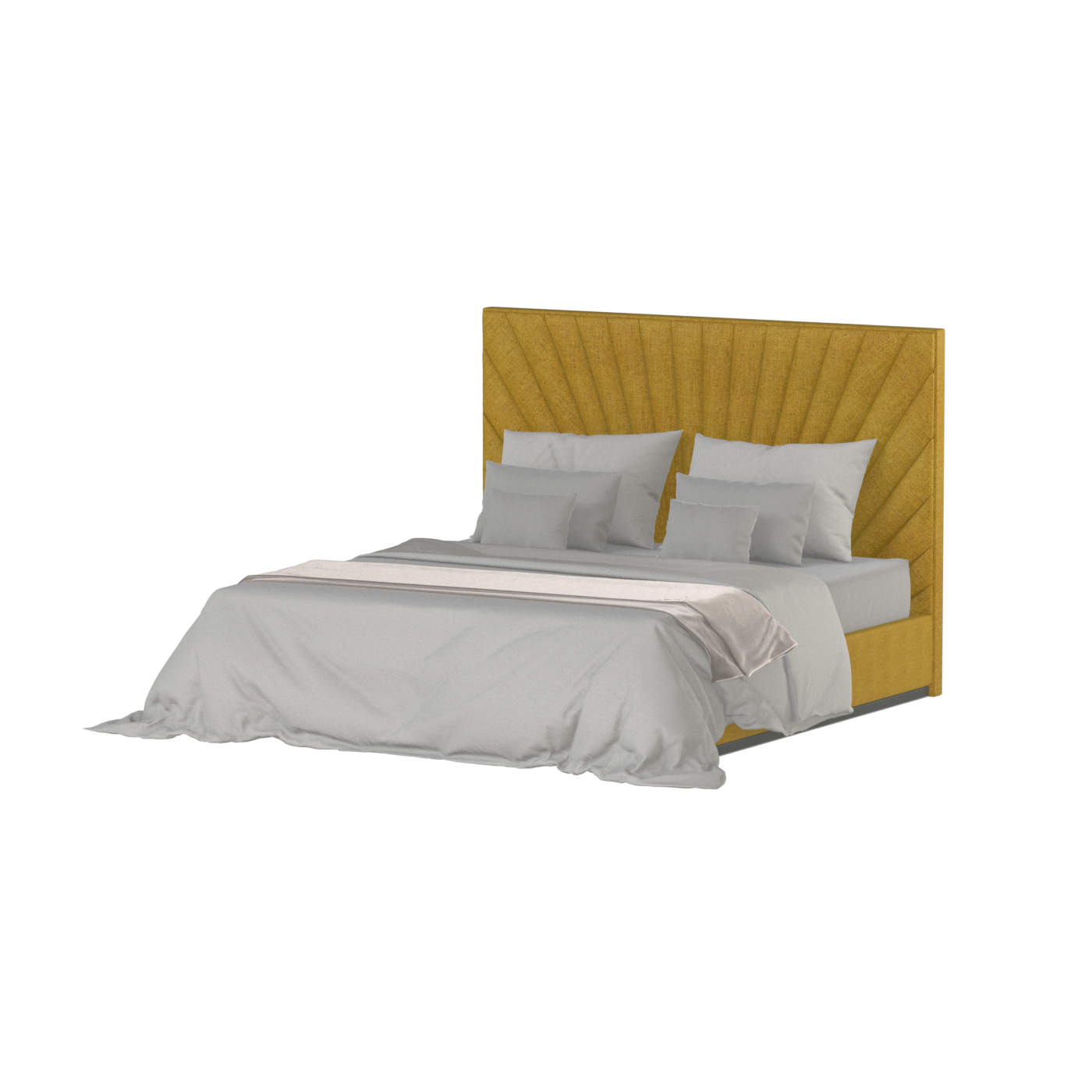 Lucia Bed With High Refined Headboard
