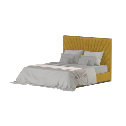 Lucia Bed With High Refined Headboard