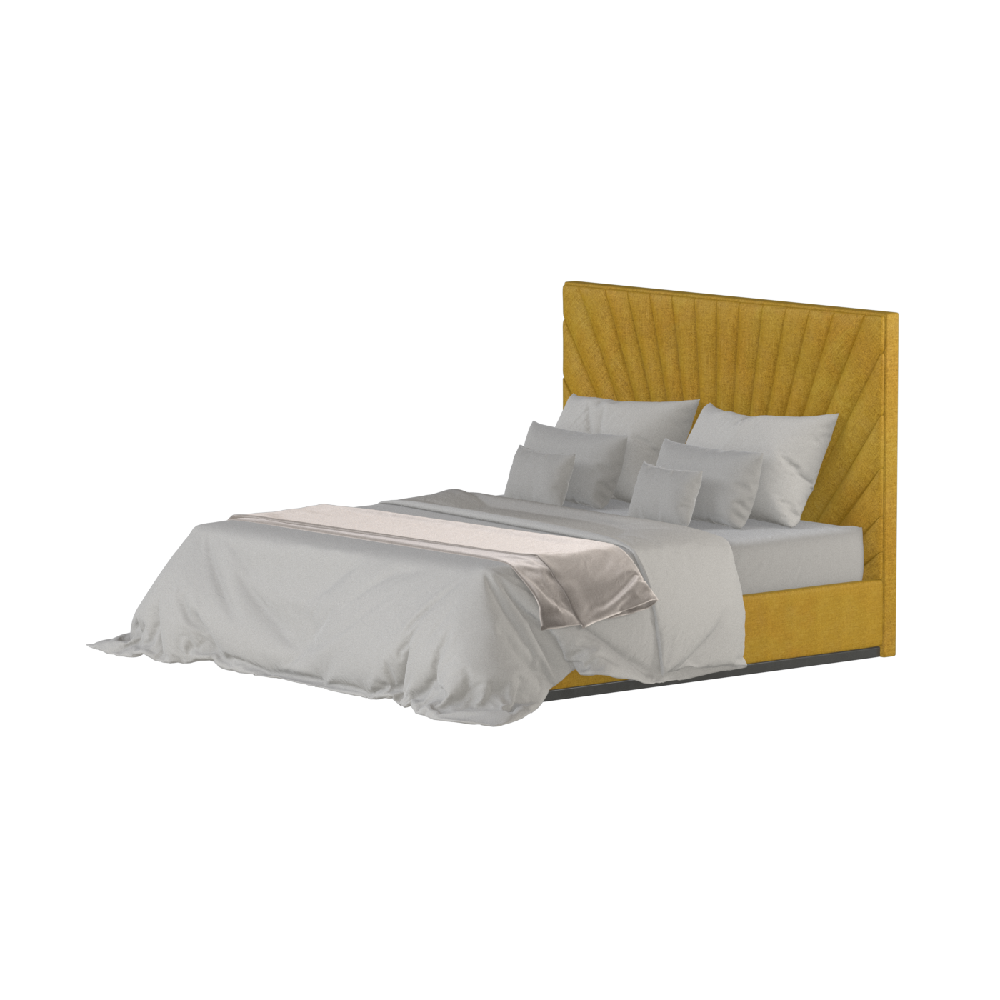 Lucia Bed With High Refined Headboard