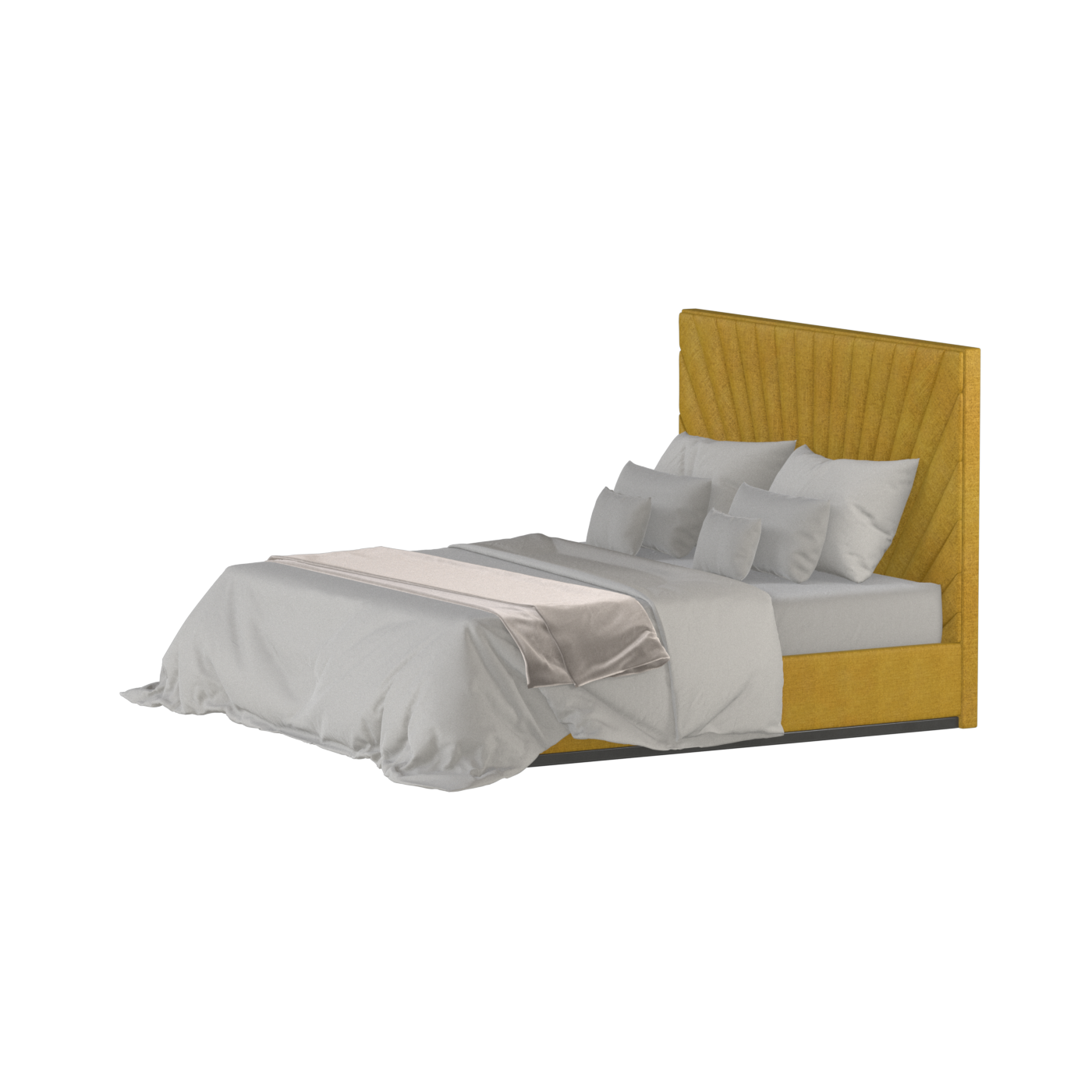 Lucia Bed With High Refined Headboard