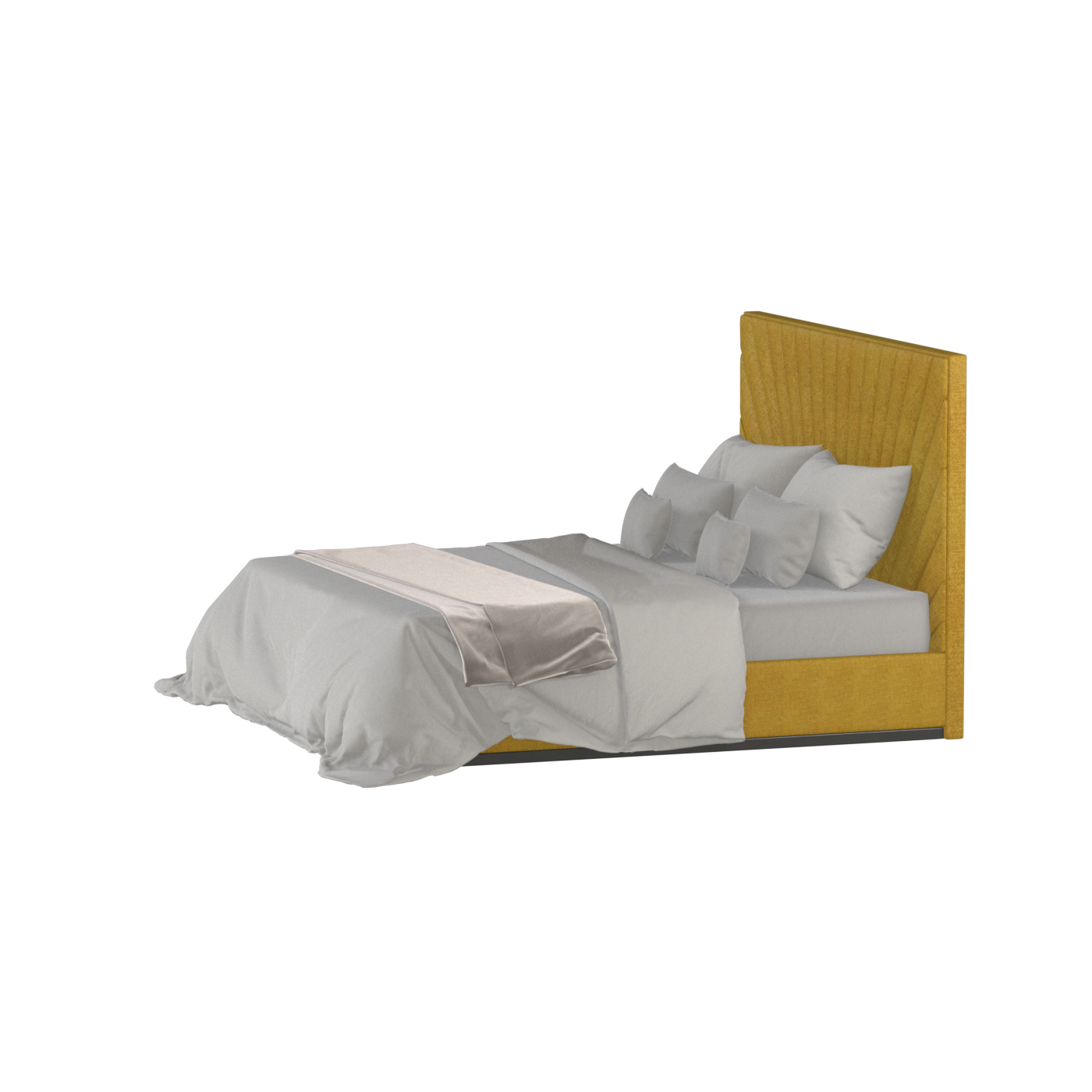 Lucia Bed With High Refined Headboard