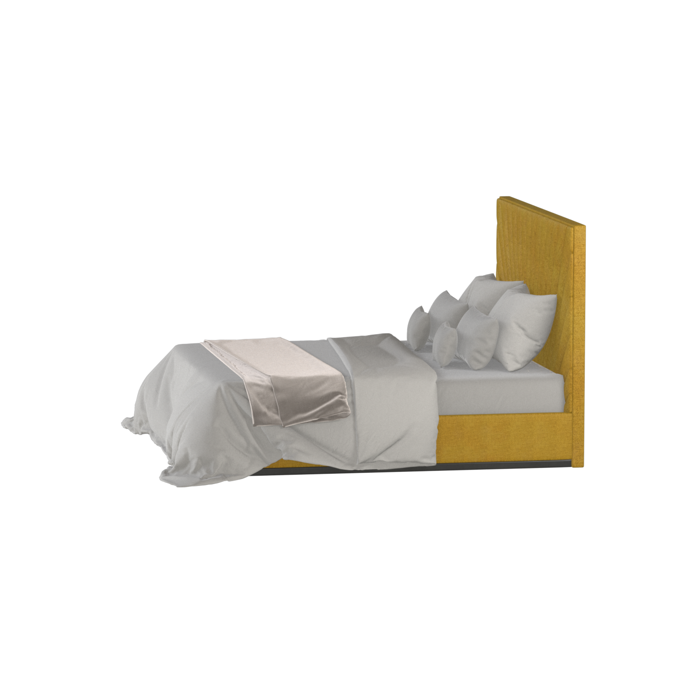 Lucia Bed With High Refined Headboard
