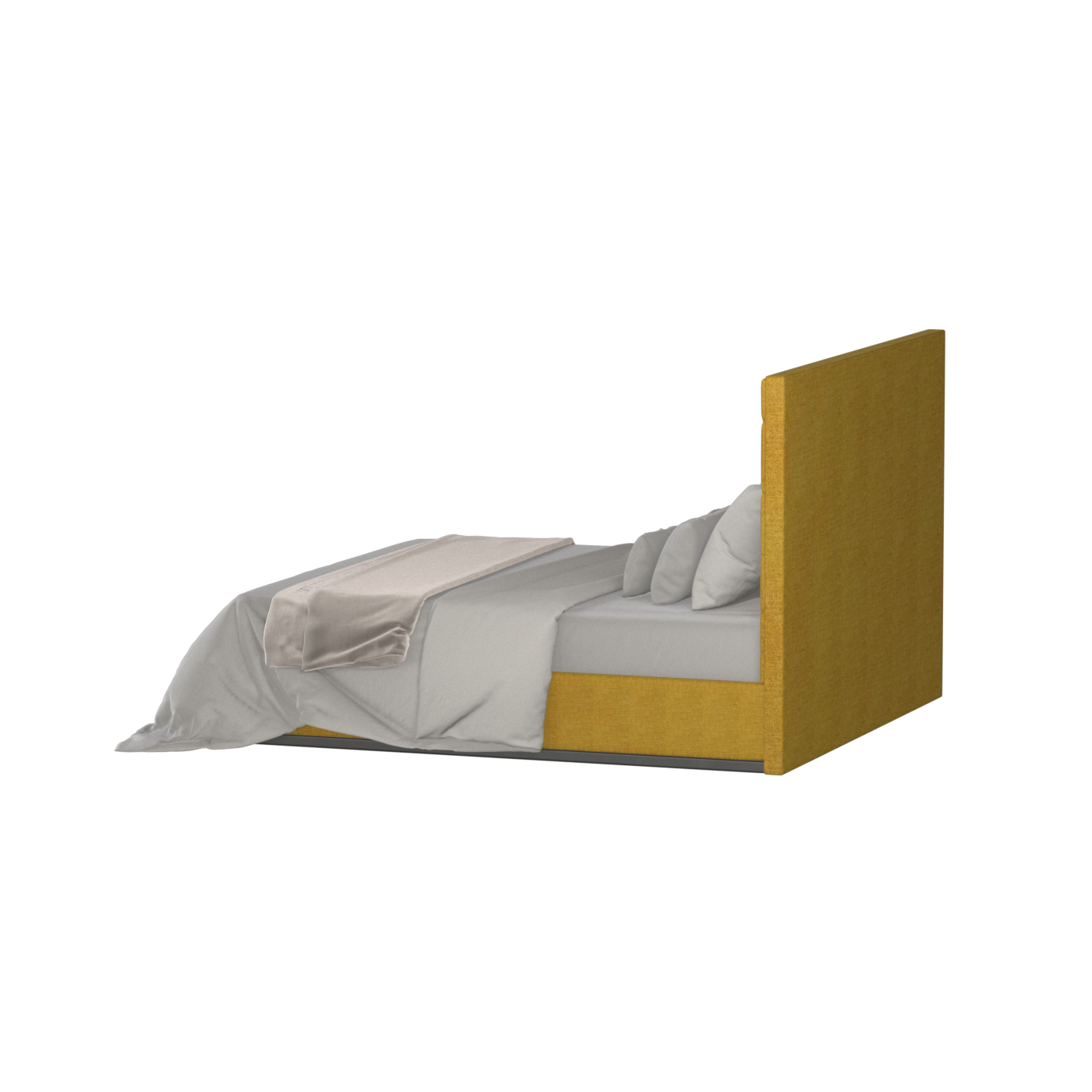 Lucia Bed With High Refined Headboard