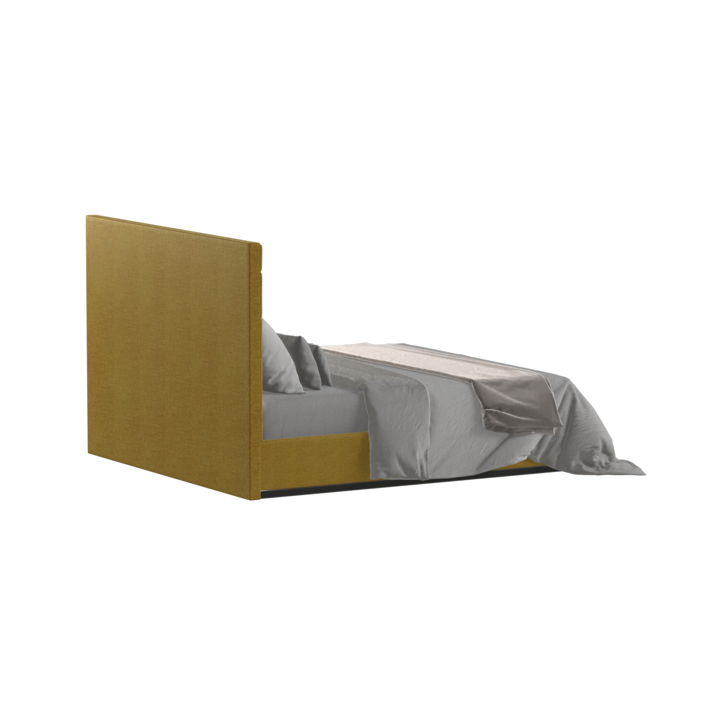 Lucia Bed With High Refined Headboard