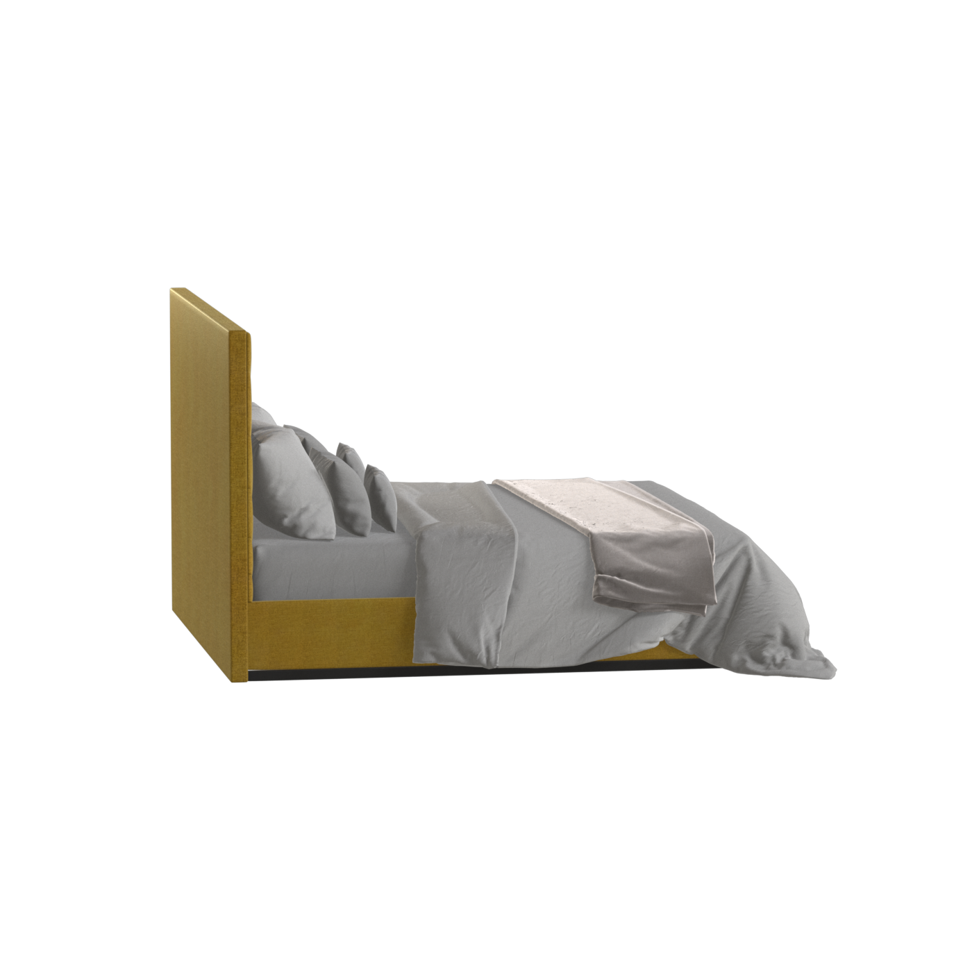 Lucia Bed With High Refined Headboard