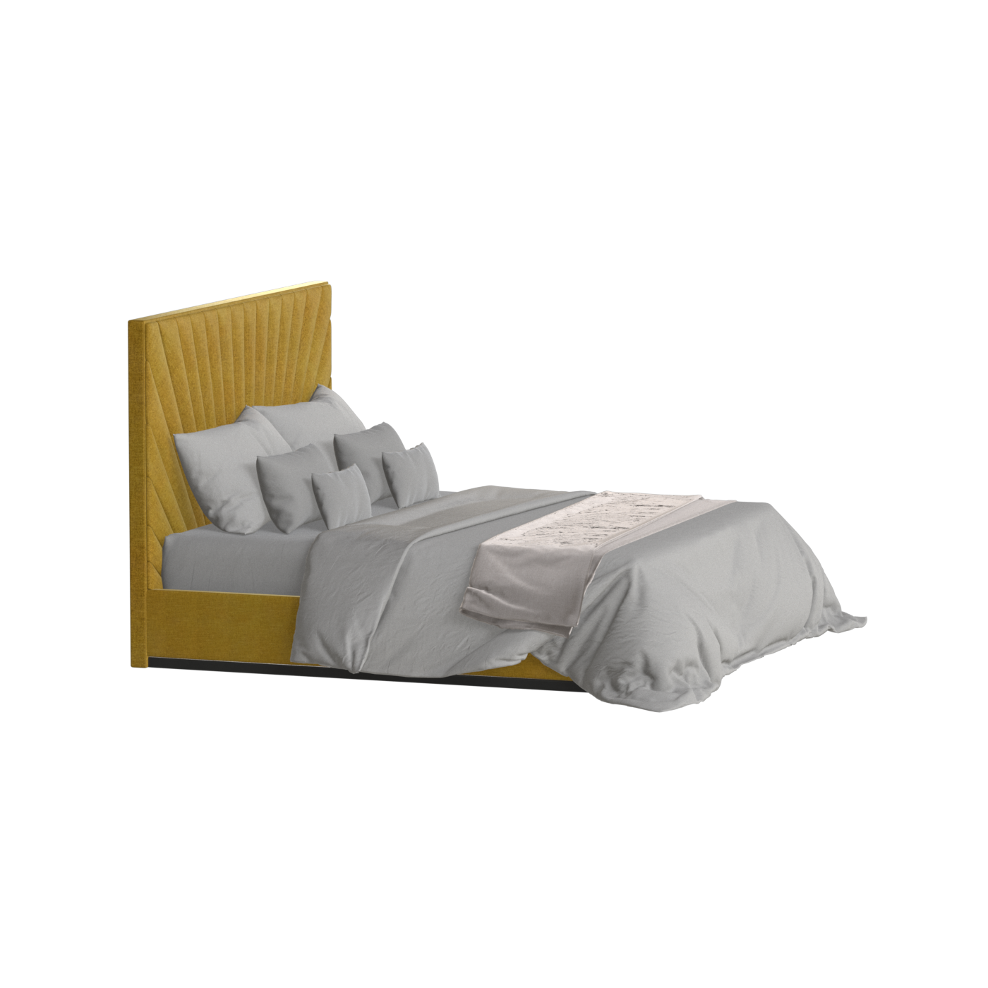 Lucia Bed With High Refined Headboard