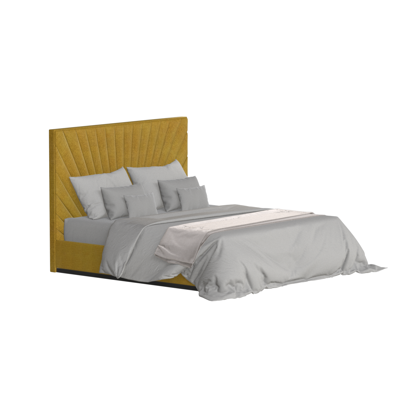 Lucia Bed With High Refined Headboard