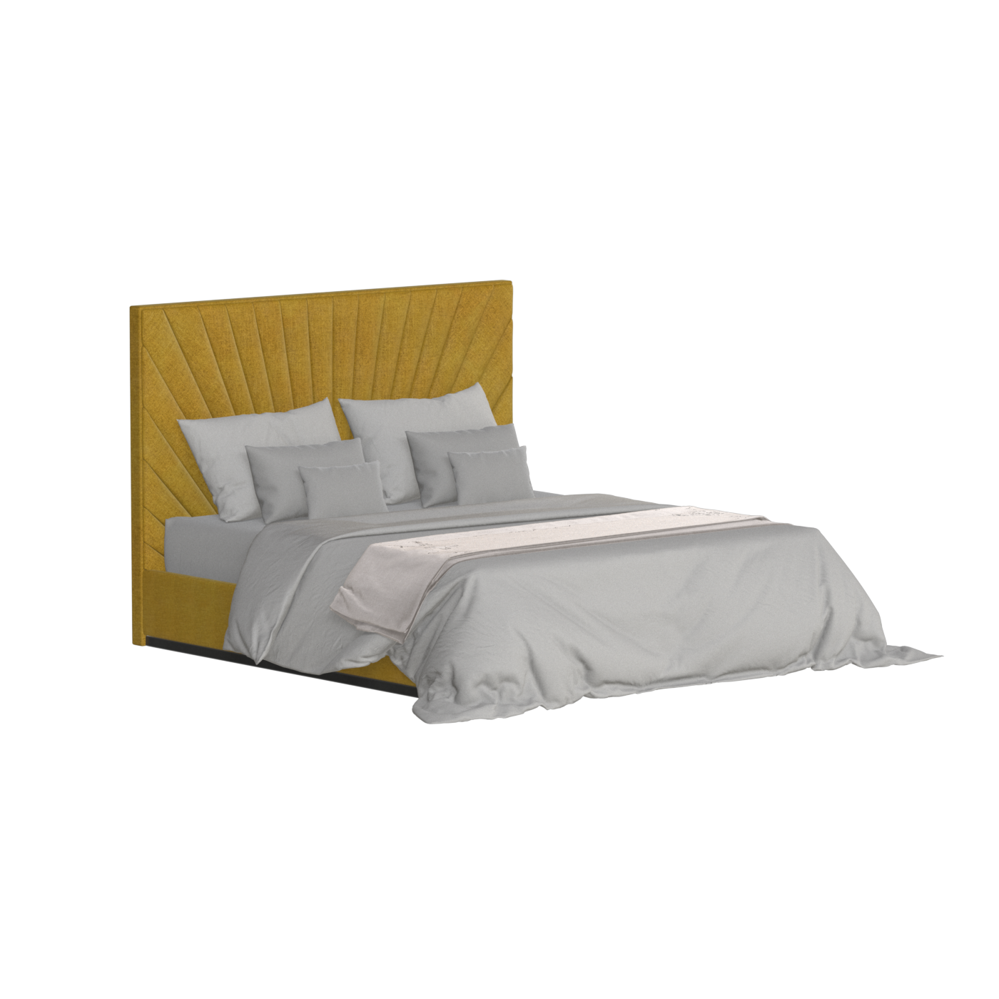 Lucia Bed With High Refined Headboard