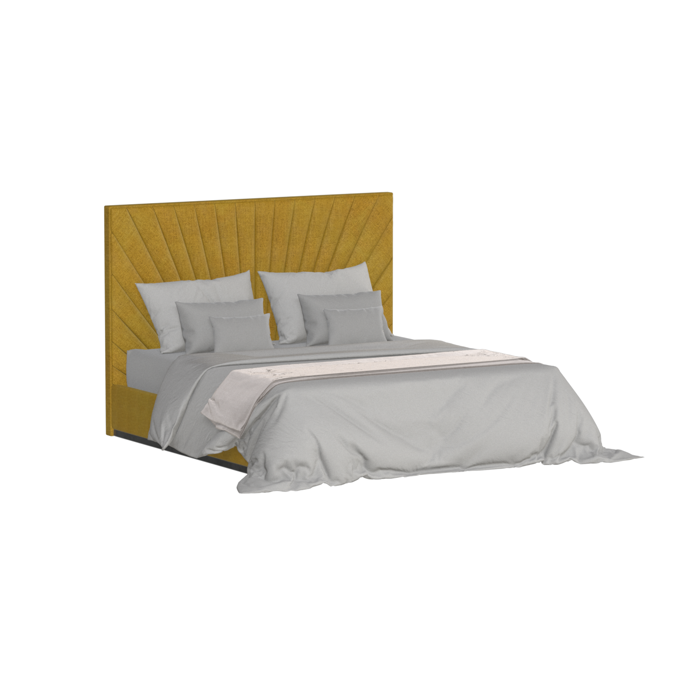 Lucia Bed With High Refined Headboard