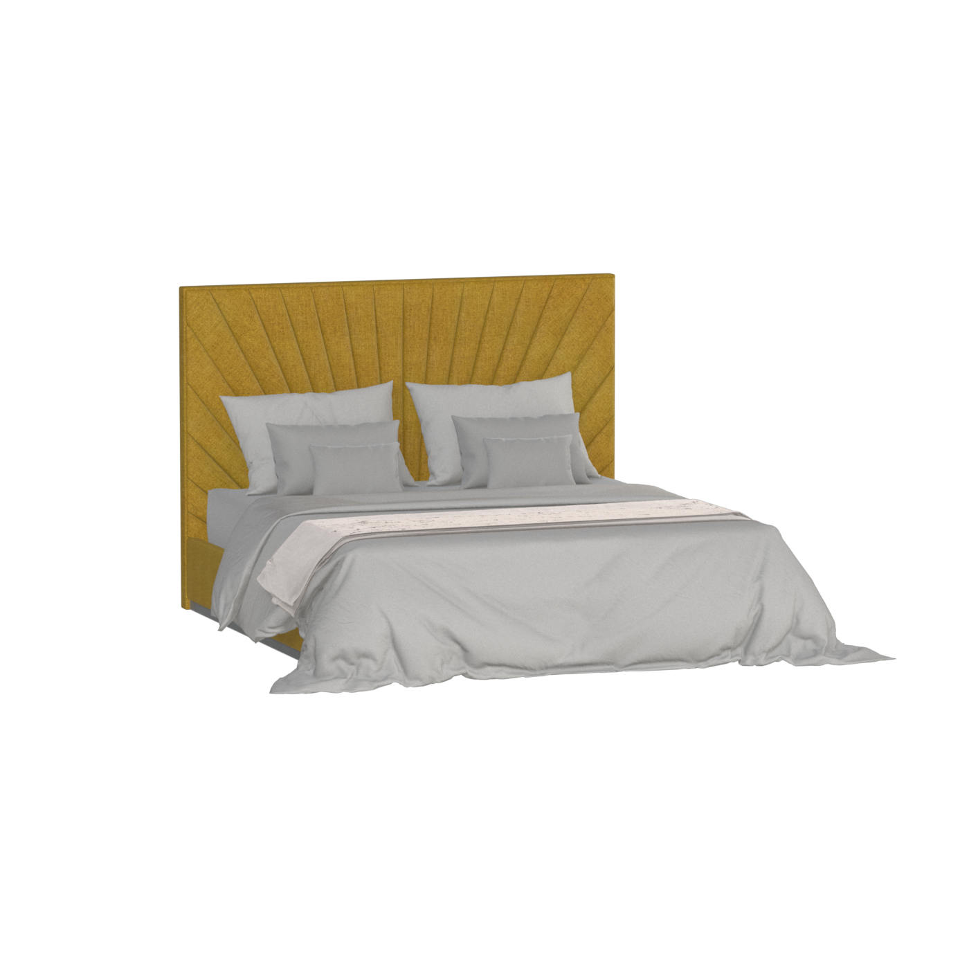 Lucia Bed With High Refined Headboard