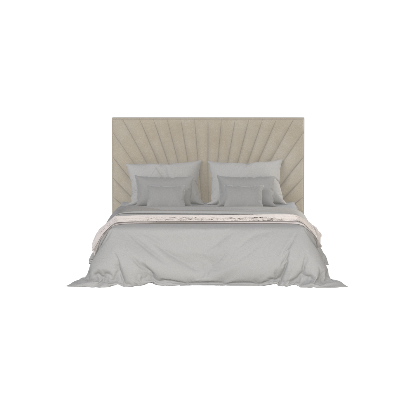 Lucia Bed With High Refined Headboard