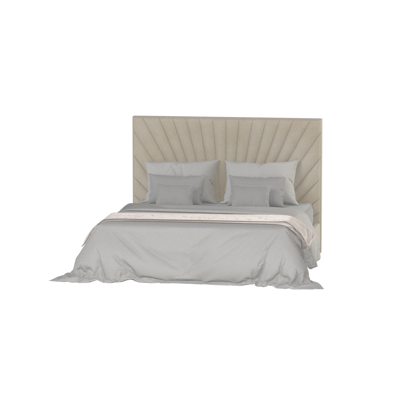 Lucia Bed With High Refined Headboard