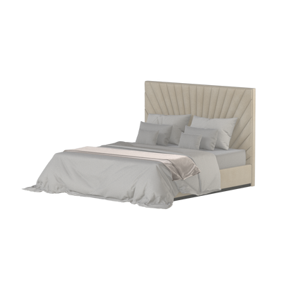 Lucia Bed With High Refined Headboard