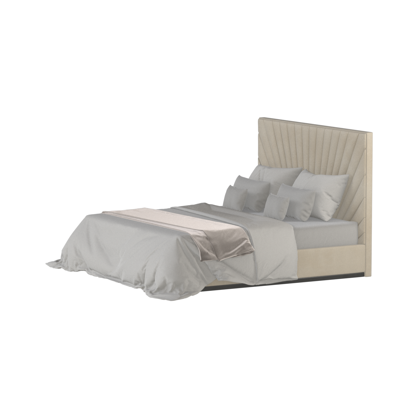 Lucia Bed With High Refined Headboard