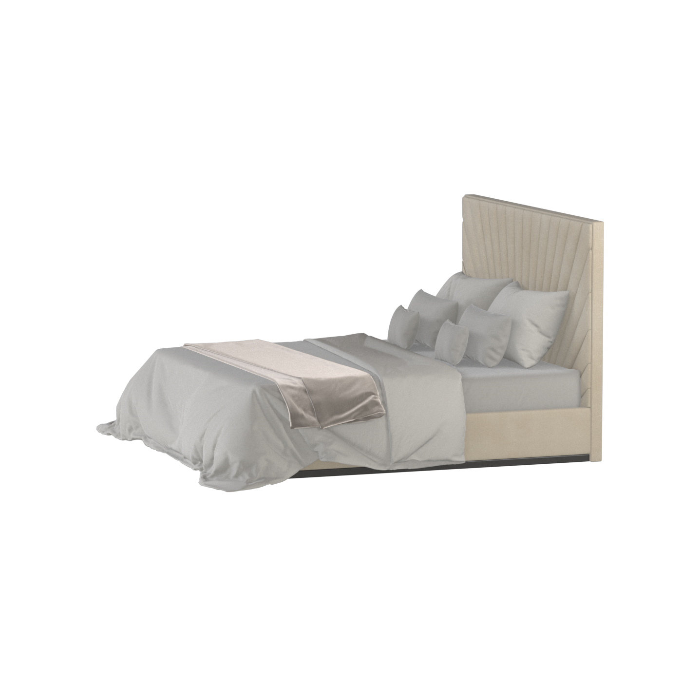 Lucia Bed With High Refined Headboard