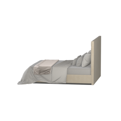 Lucia Bed With High Refined Headboard
