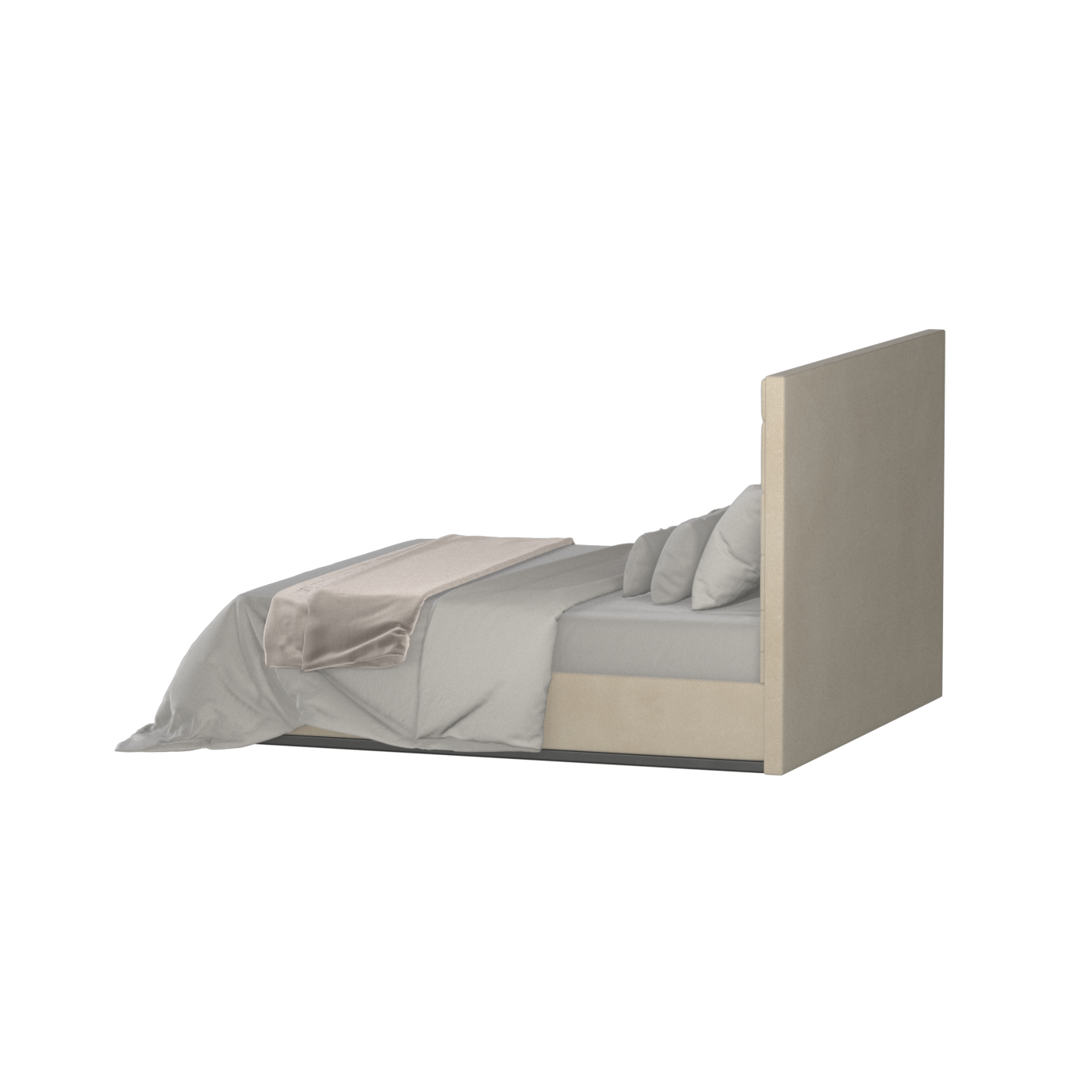 Lucia Bed With High Refined Headboard