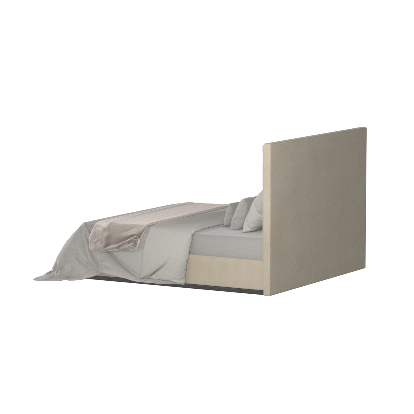 Lucia Bed With High Refined Headboard