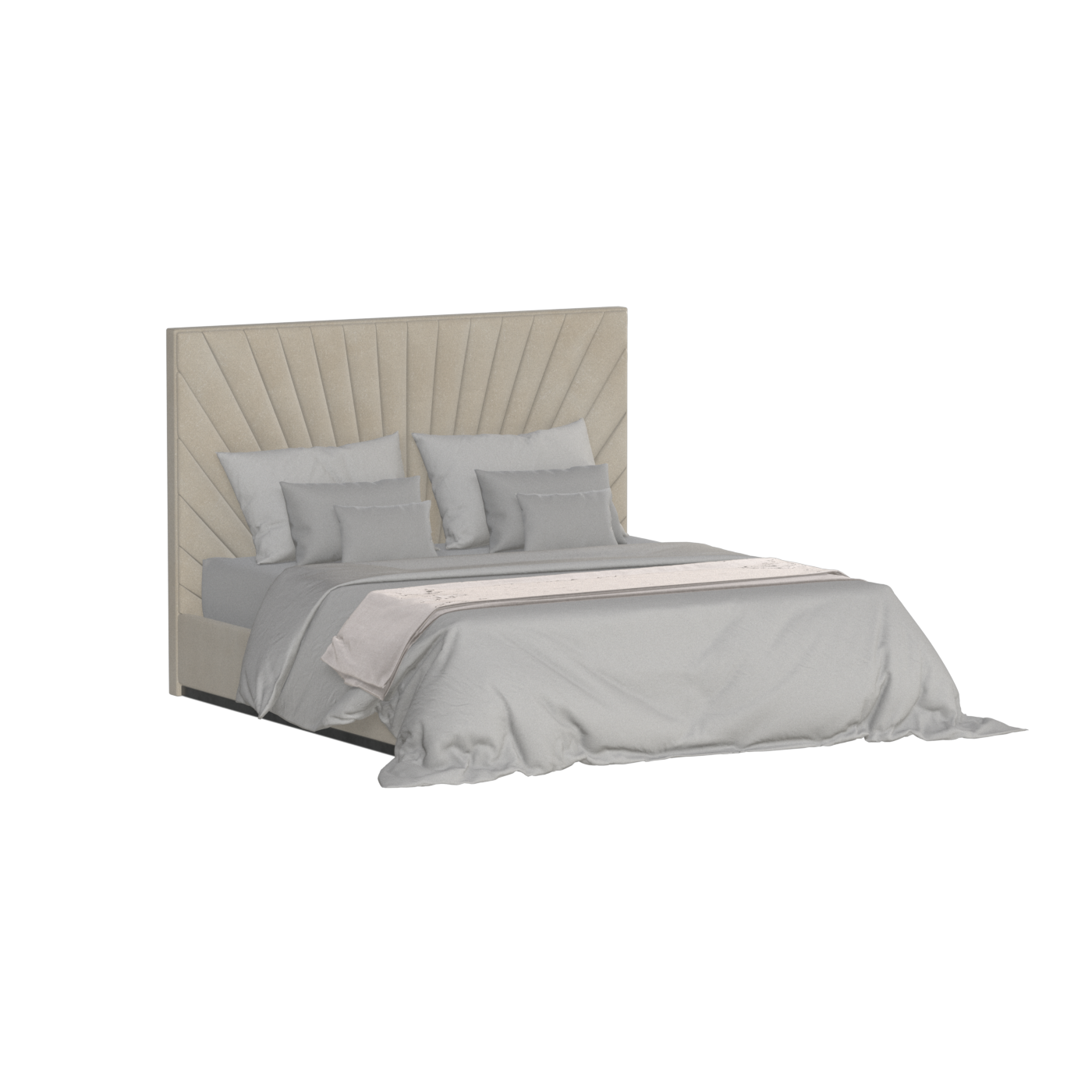 Lucia Bed With High Refined Headboard