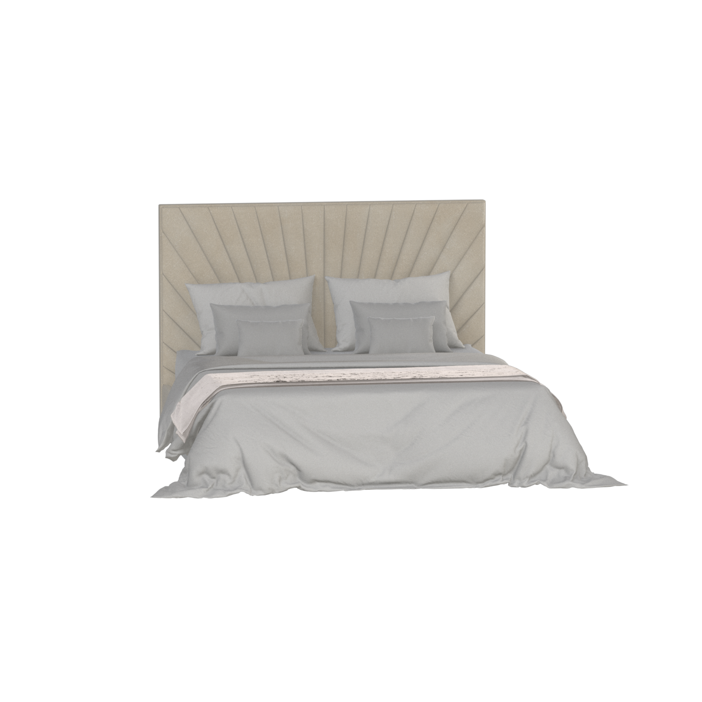 Lucia Bed With High Refined Headboard