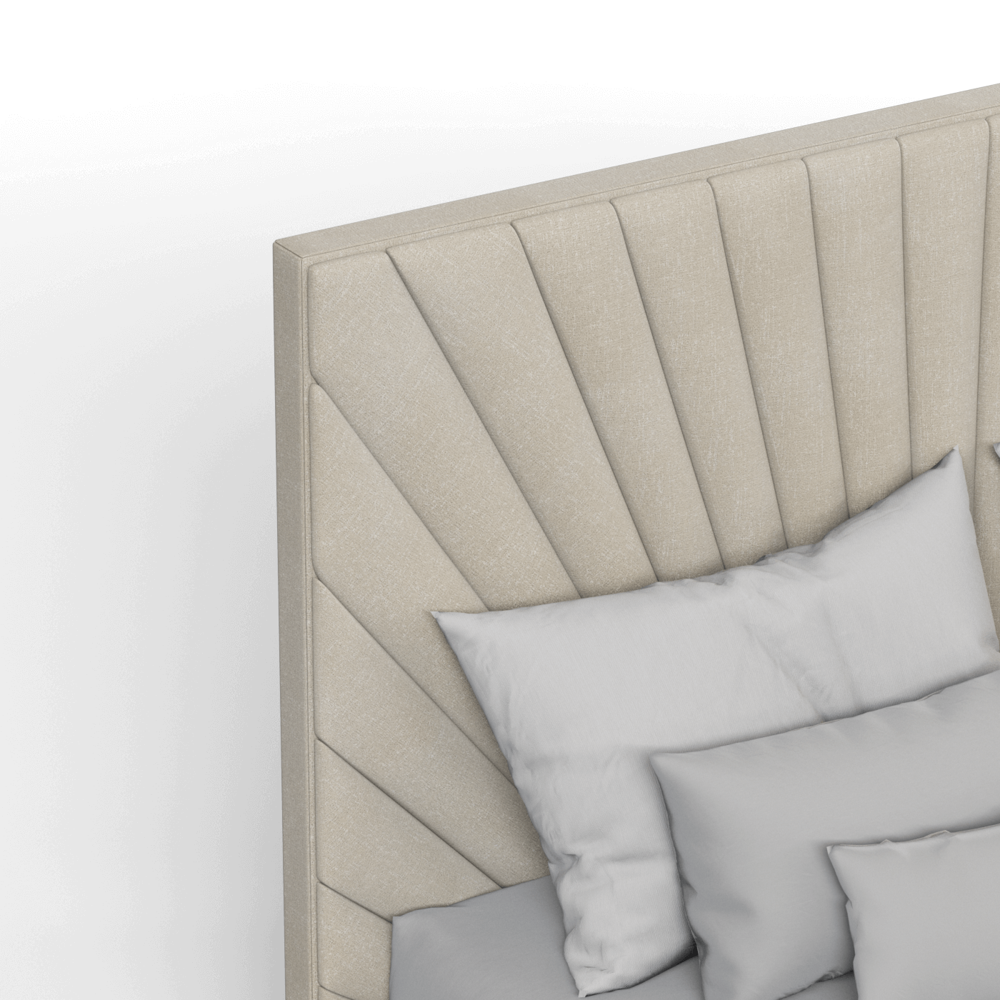 Lucia Bed With High Refined Headboard