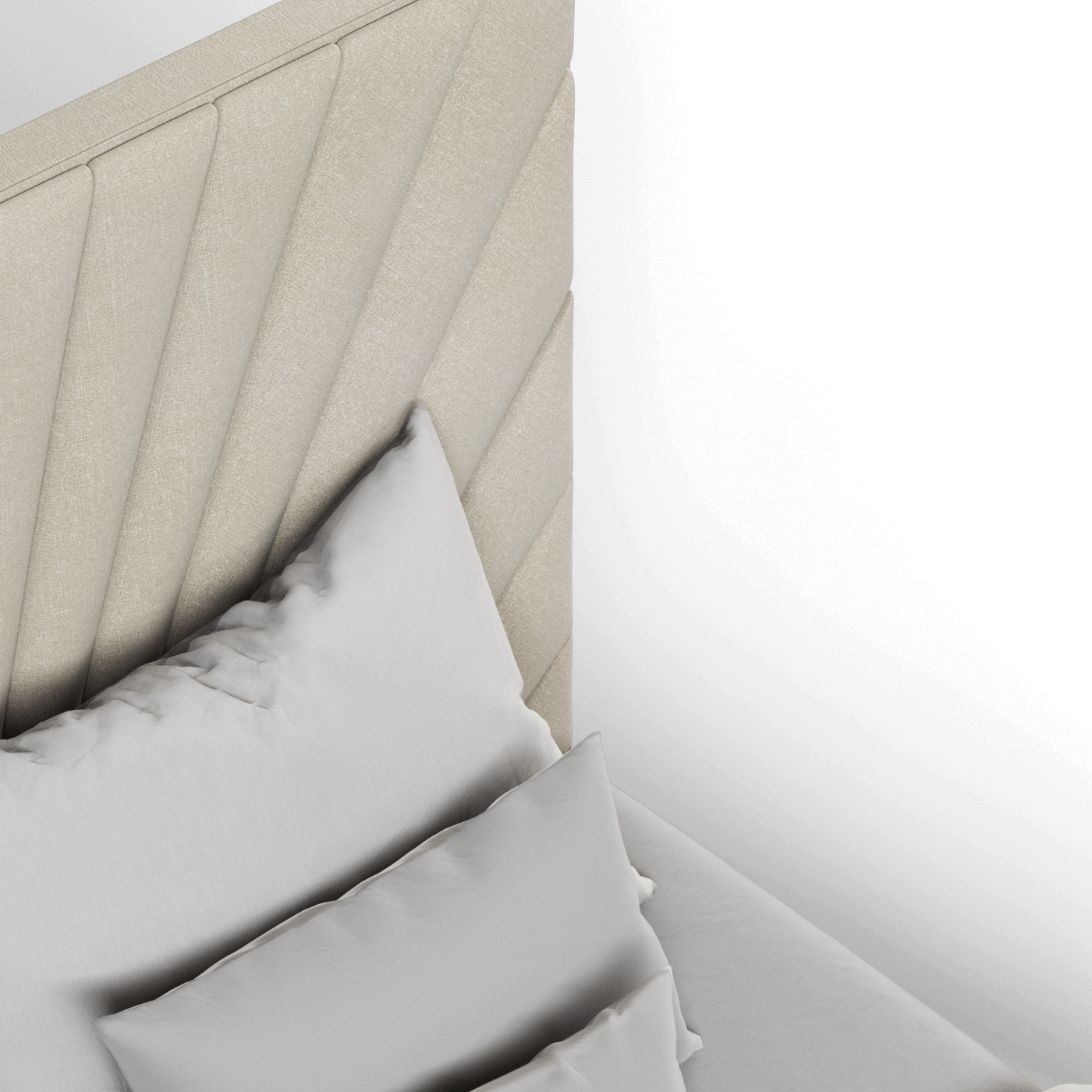 Lucia Bed With High Refined Headboard