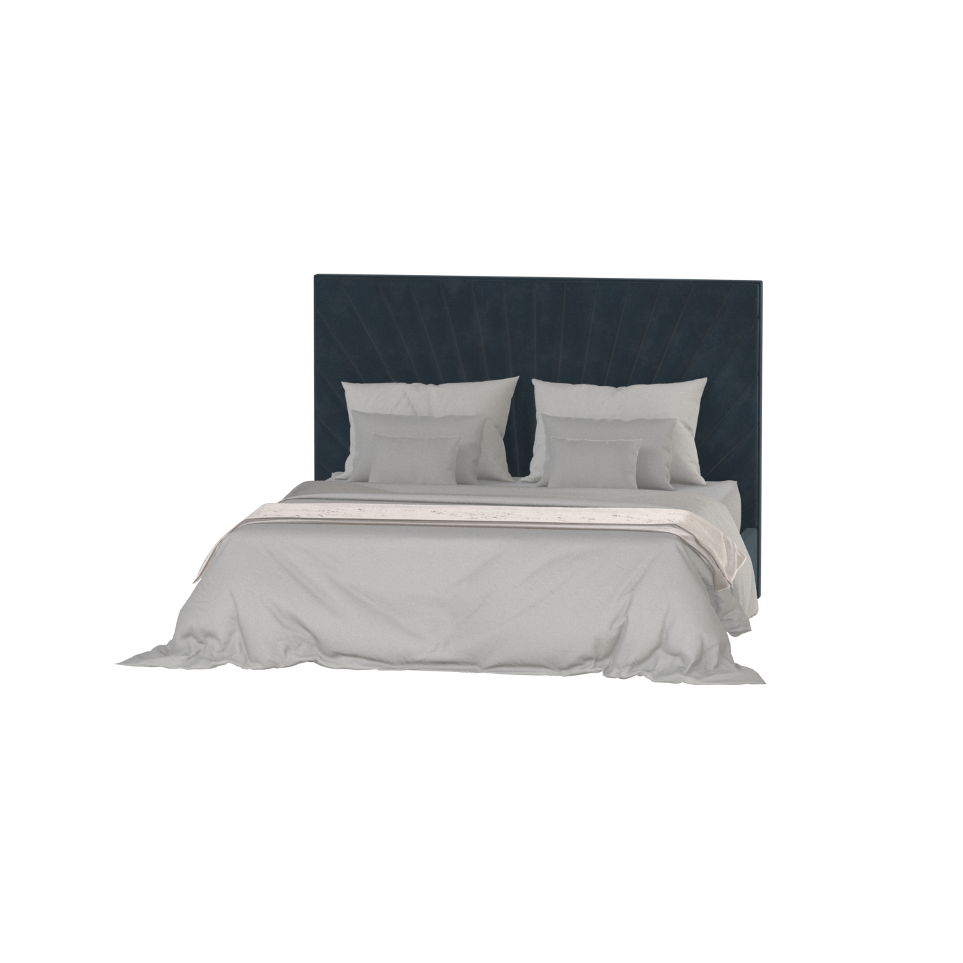 Lucia Bed With High Refined Headboard