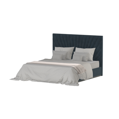 Lucia Bed With High Refined Headboard