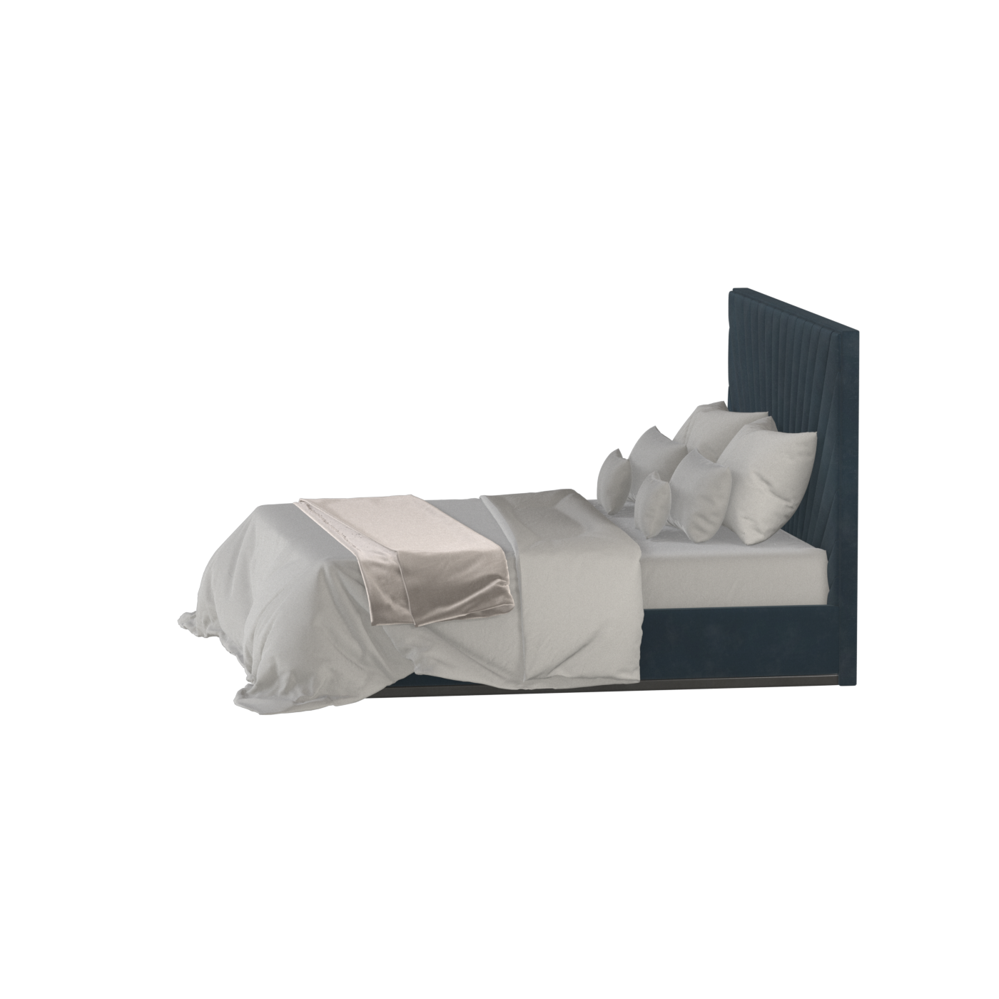 Lucia Bed With High Refined Headboard
