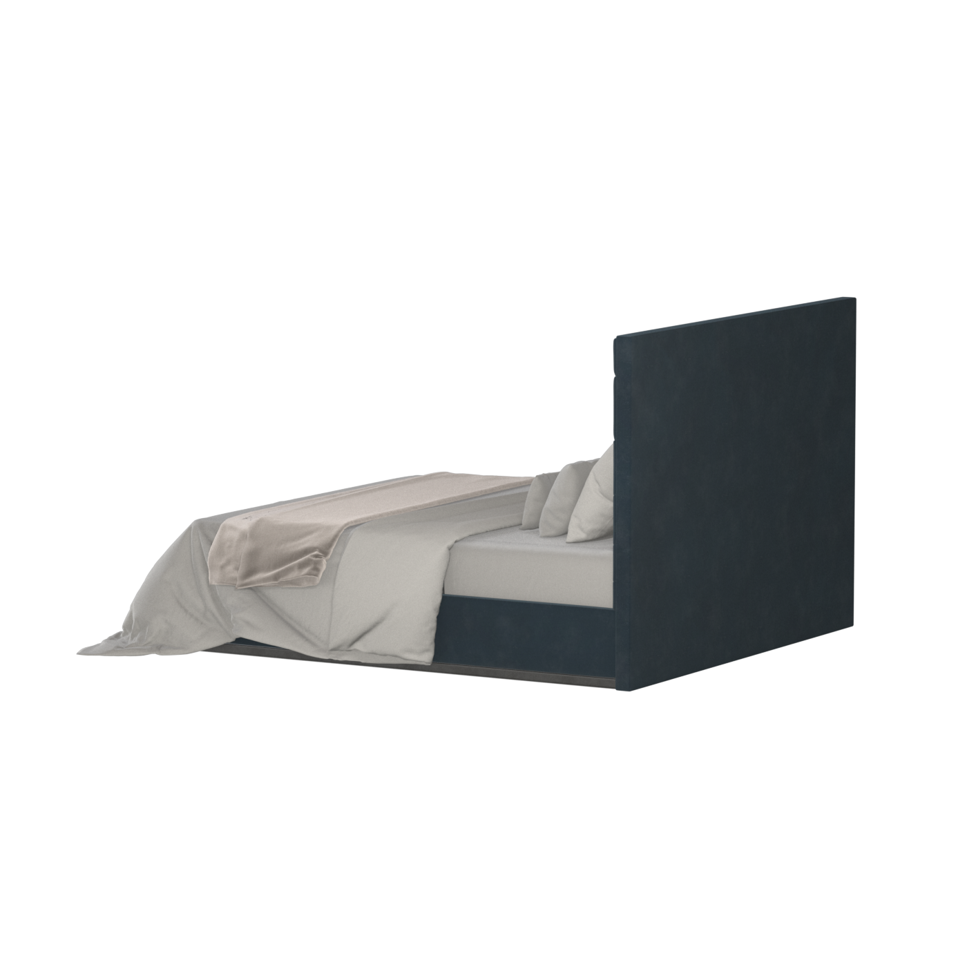 Lucia Bed With High Refined Headboard