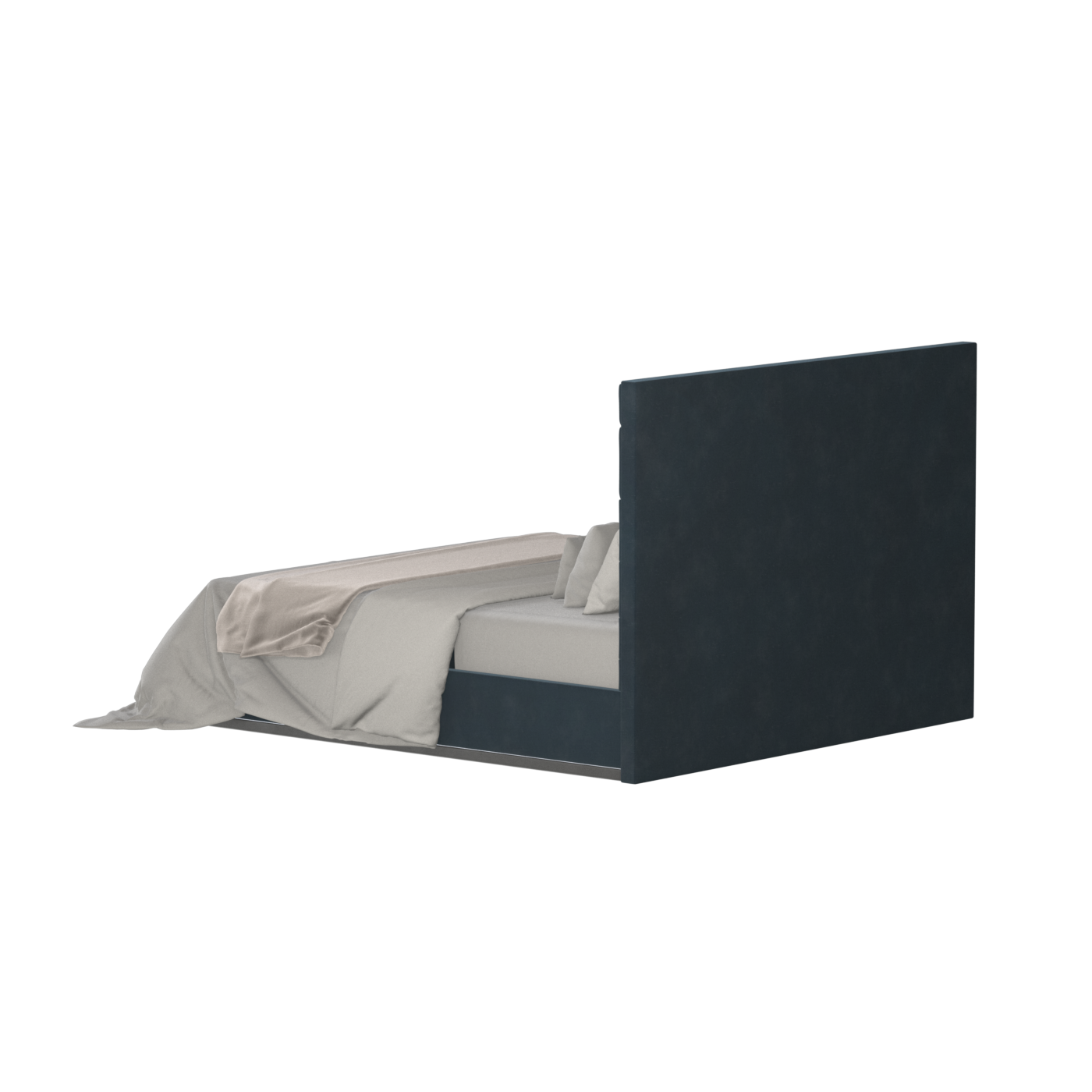 Lucia Bed With High Refined Headboard
