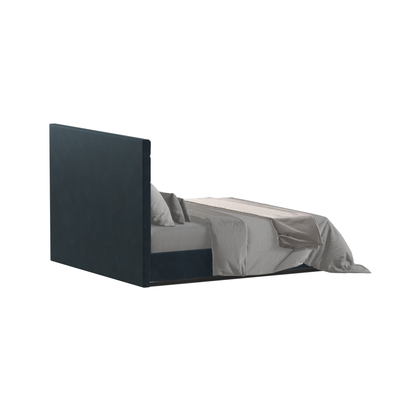 Lucia Bed With High Refined Headboard