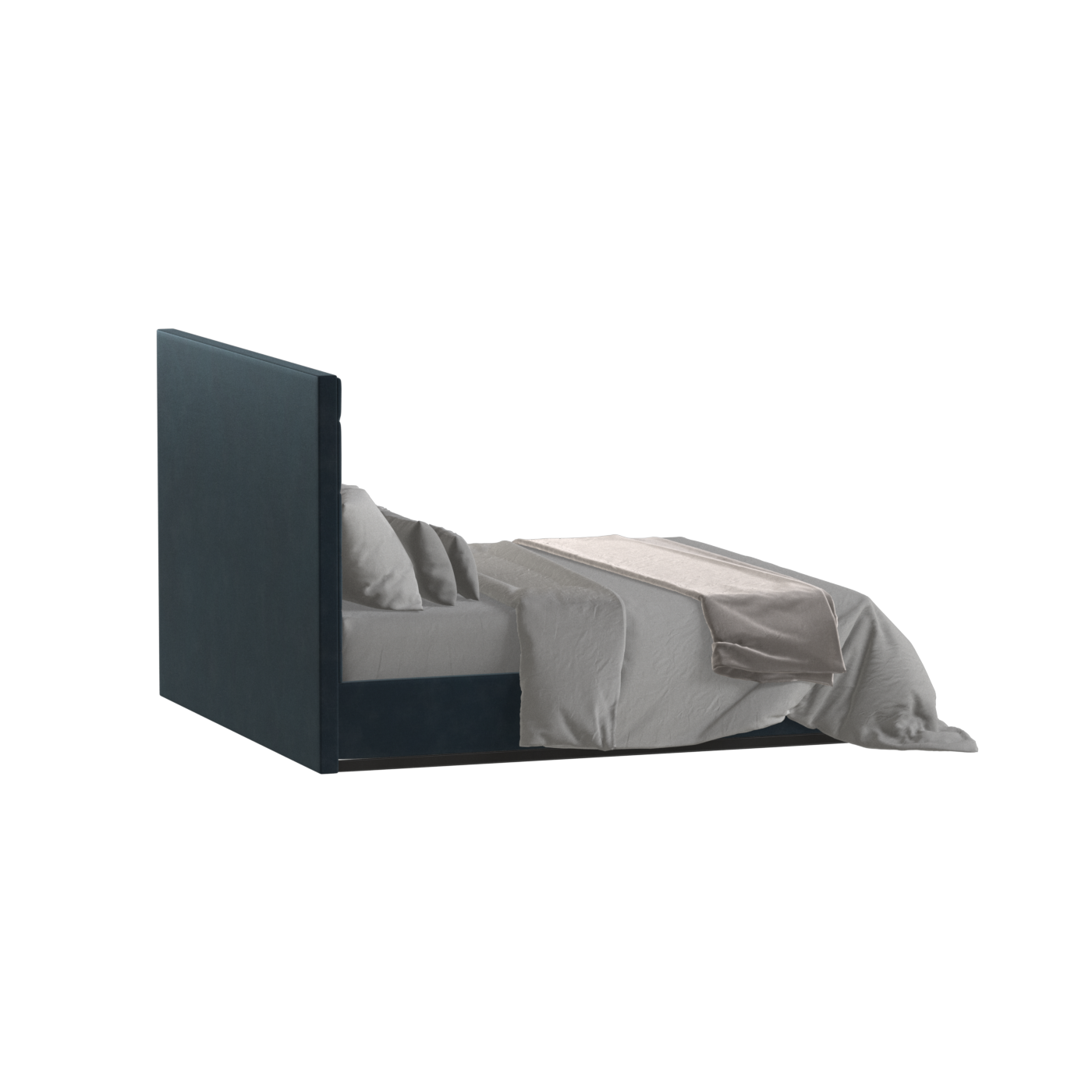Lucia Bed With High Refined Headboard