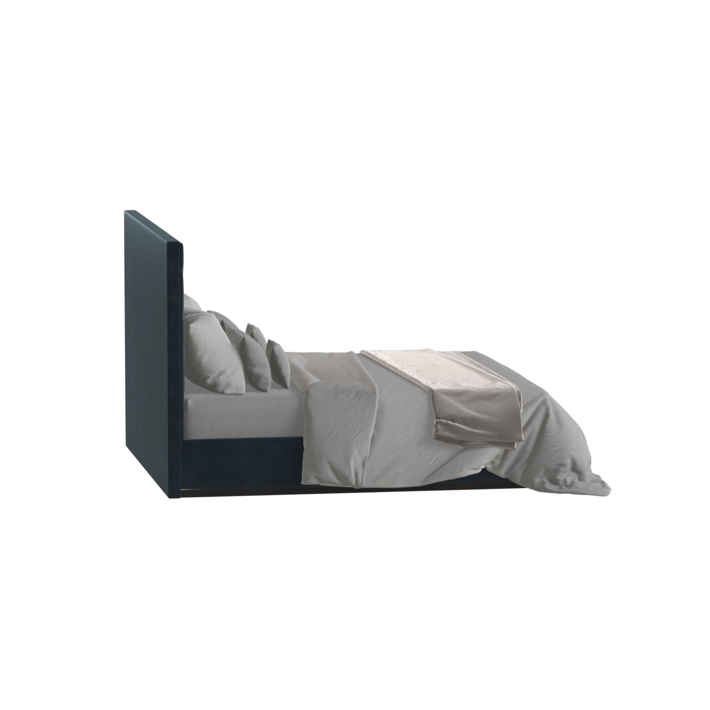 Lucia Bed With High Refined Headboard