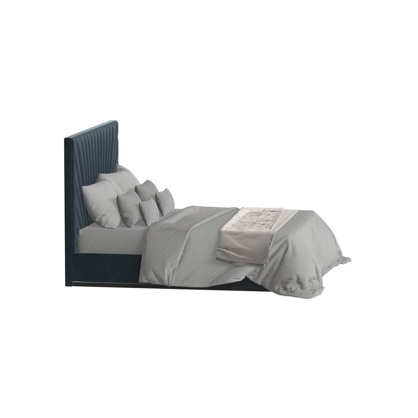 Lucia Bed With High Refined Headboard