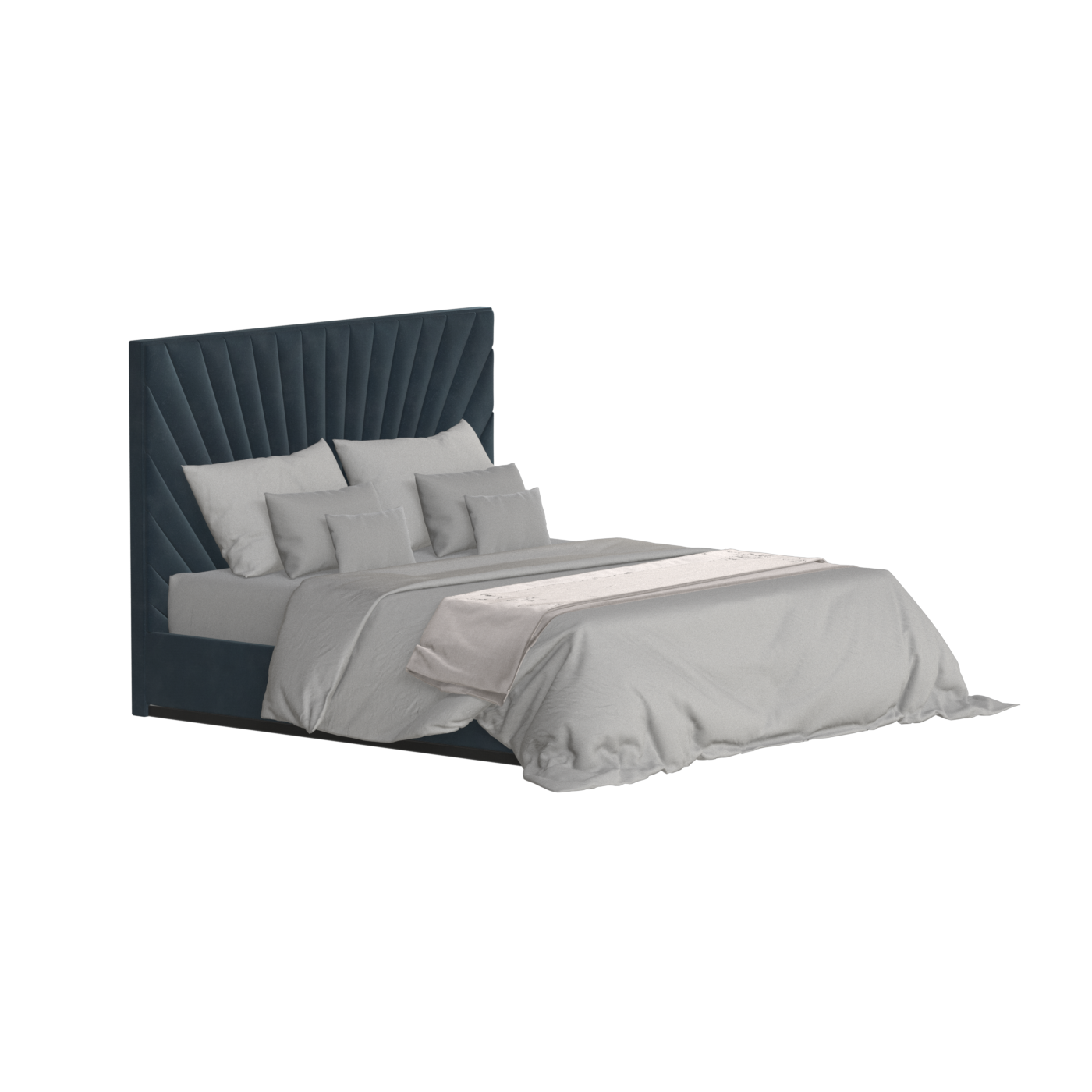 Lucia Bed With High Refined Headboard